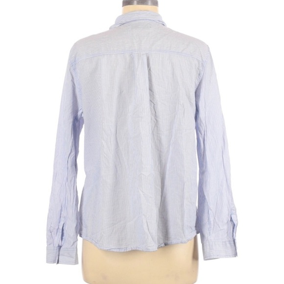 Old Navy | Stripe Print Long Sleeve Collared Blue - Picture 3 of 7